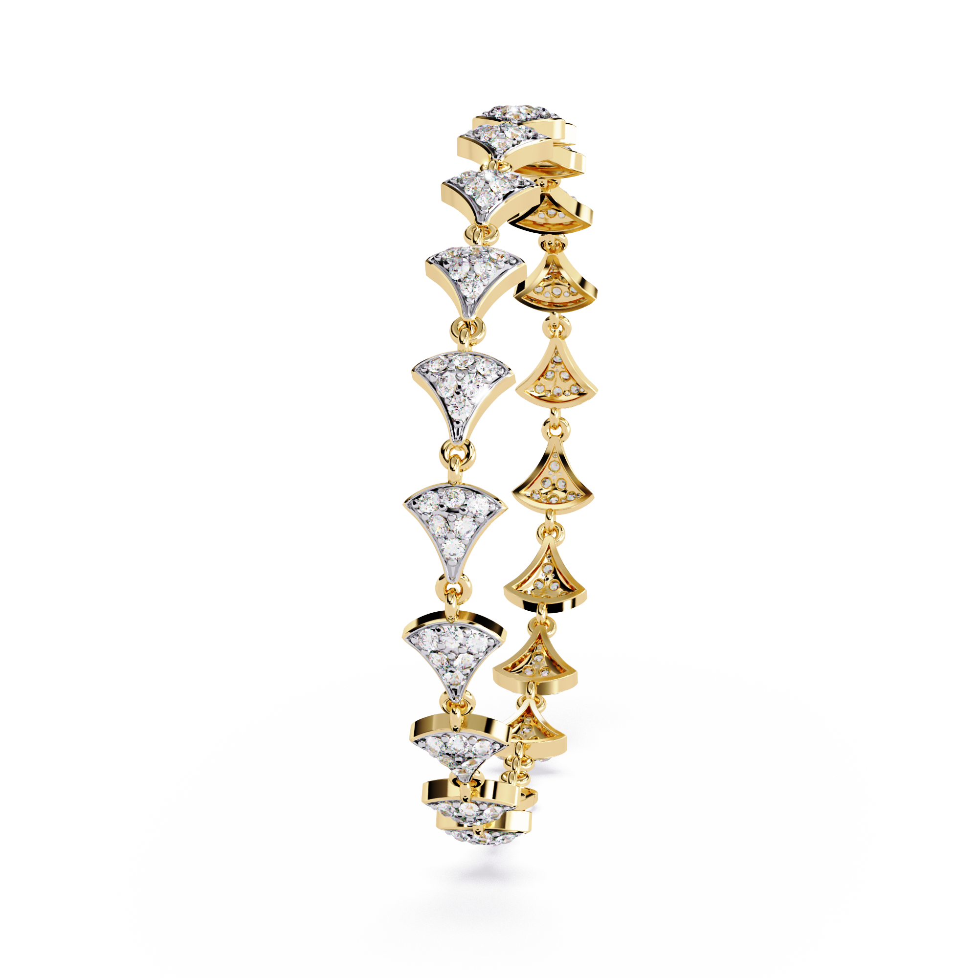 Solitairekart 1.05ct X and O Natural Diamond Tennis Bracelet-HI Color, VS-SI Clarity